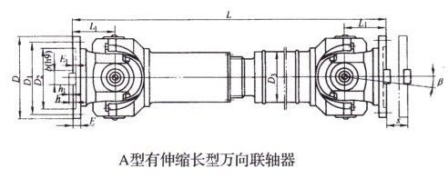 A型有伸縮長(zhǎng)型萬向聯(lián)軸器